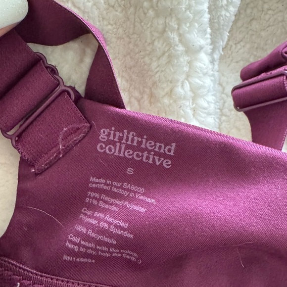 New Girlfriend Collective Plum Simone High Support Bra size Small - Picture 6 of 7